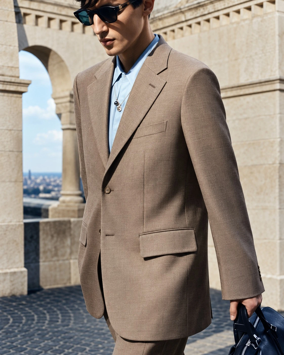Illustrative editorial image of contemporary tailoring